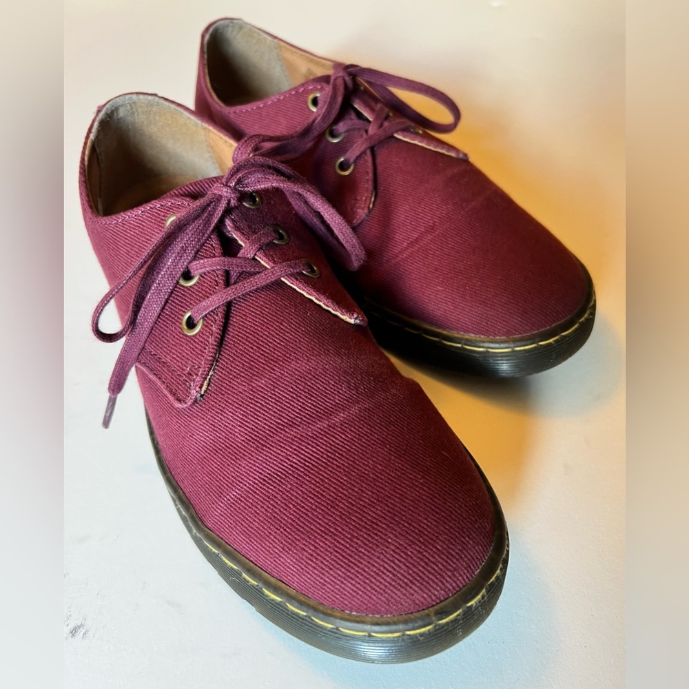 Dr Martens AirWair canvas Oxfords Maroon UK 8